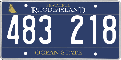 RI license plate 483218