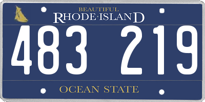 RI license plate 483219