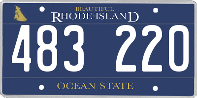 RI license plate 483220
