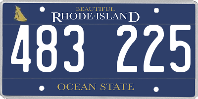 RI license plate 483225