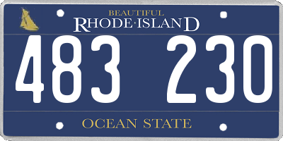 RI license plate 483230