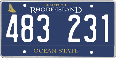 RI license plate 483231
