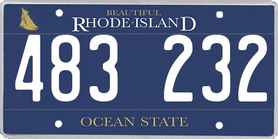 RI license plate 483232