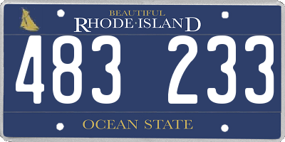 RI license plate 483233