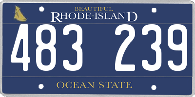 RI license plate 483239