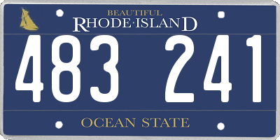 RI license plate 483241