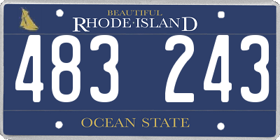 RI license plate 483243