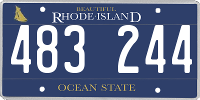 RI license plate 483244