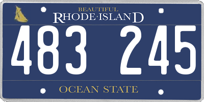 RI license plate 483245
