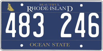 RI license plate 483246