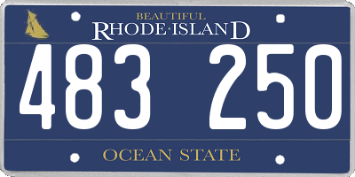 RI license plate 483250