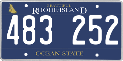 RI license plate 483252