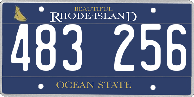 RI license plate 483256