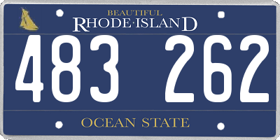 RI license plate 483262