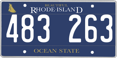 RI license plate 483263