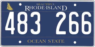 RI license plate 483266