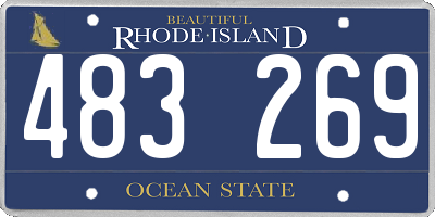 RI license plate 483269