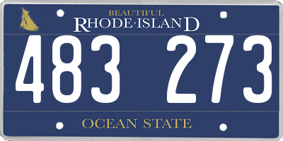 RI license plate 483273