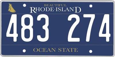 RI license plate 483274