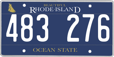 RI license plate 483276
