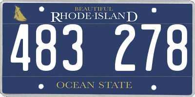 RI license plate 483278