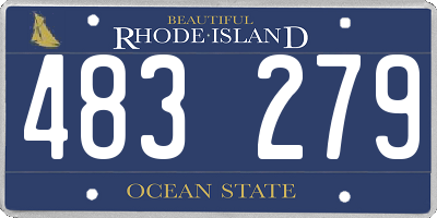RI license plate 483279