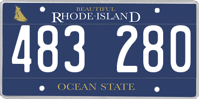 RI license plate 483280