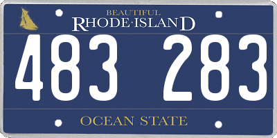 RI license plate 483283