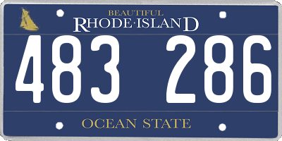 RI license plate 483286