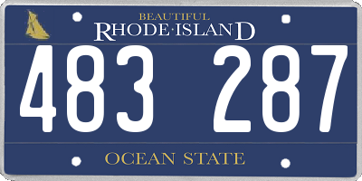 RI license plate 483287