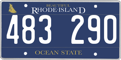 RI license plate 483290