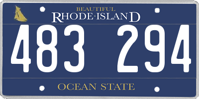 RI license plate 483294