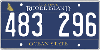 RI license plate 483296