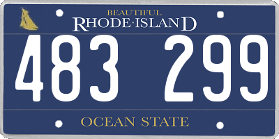 RI license plate 483299