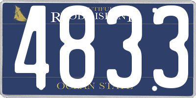 RI license plate 4833