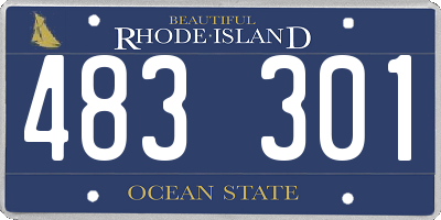 RI license plate 483301