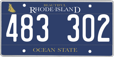 RI license plate 483302