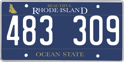 RI license plate 483309