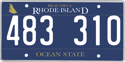RI license plate 483310