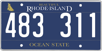 RI license plate 483311
