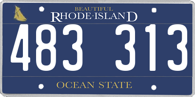 RI license plate 483313