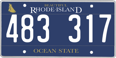 RI license plate 483317