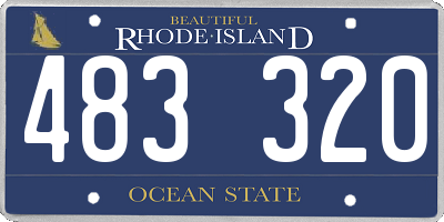 RI license plate 483320