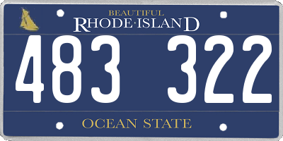 RI license plate 483322