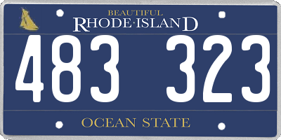 RI license plate 483323