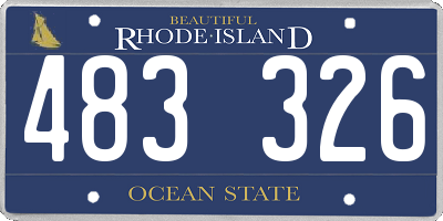 RI license plate 483326