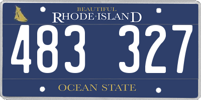 RI license plate 483327