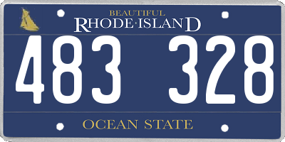 RI license plate 483328