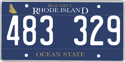 RI license plate 483329