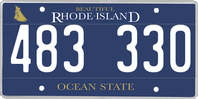 RI license plate 483330